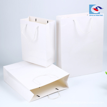 New Design custom white cardboard packaging paper bags